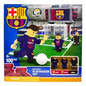 FC Barcelona Buildable Playmaker Set 100 pcs Messi Suarez Figures New Sealed